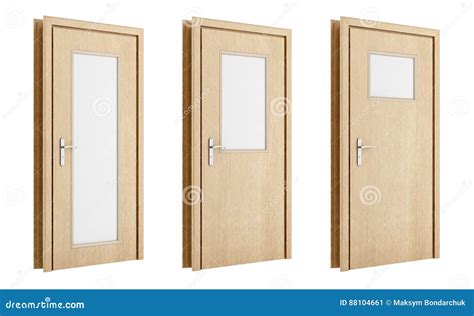 Puerta De Madera Aislada En Blanco Stock De Ilustraci N Ilustraci N