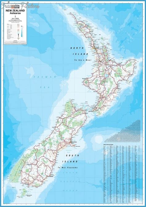 New Zealand Road Map - TravelsFinders.Com