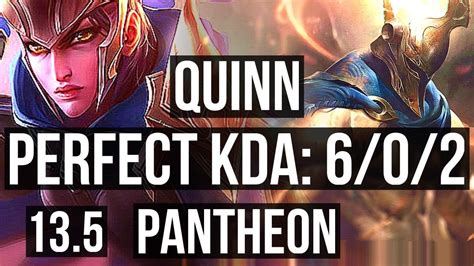 Quinn Vs Panth Top Rank 1 Quinn 6 0 2 1000 Games Dominating Kr Challenger 13 5 Youtube