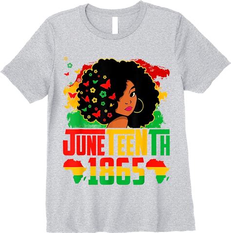 Juneteenth Is My Independence Day Afro Melanin Black Women T Shirts