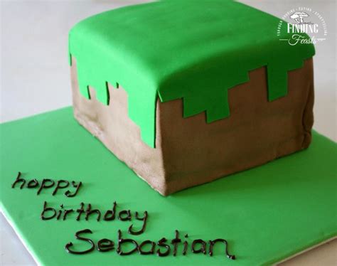 Checkered Birthday Cake – Dirt Block Minecraft Cake – Finding Feasts