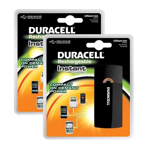 Duracell Instant Usb Charger Universal Cable With Usb And Mini Usb