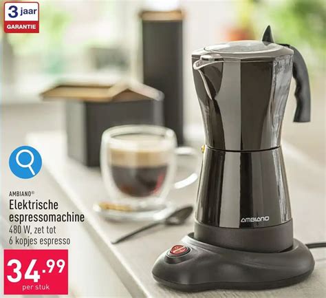 AMBIANO Elektrische Espressomachine Promotie Bij ALDI