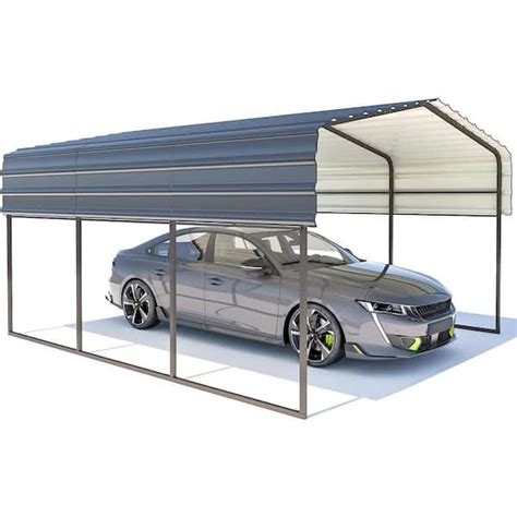 12 Ft W X 20 Ft D Carport With Galvanized Steel Roof Multi Use