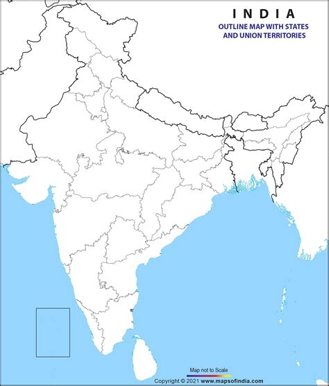 outline map  india  administrative boundaries   states