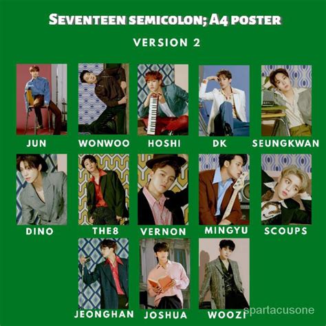 SEVENTEEN SEMICOLON A4 POSTERS VERSION 2 DUVL Shopee Philippines