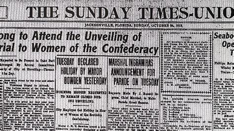 1915 coverage of Women of Confederacy monuments unveils history