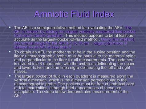 Amniotic Fluid Ultrasound