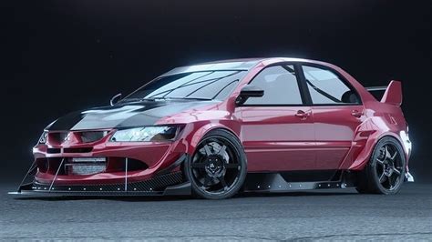 High Poly Mitsubishi Lancer Evo Viii 3d Model Cgtrader