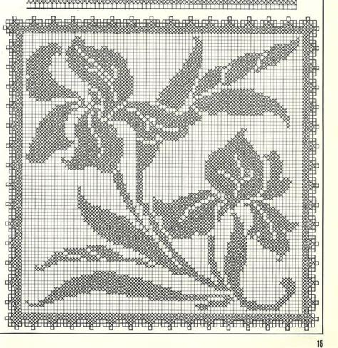 Flowers Gabbach Crochet Bedspread Pattern Cross Stitch