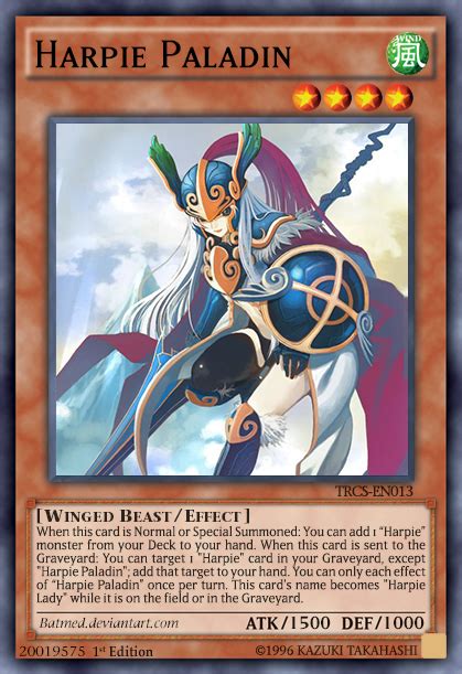 Harpie Paladin By Batmed Custom Yugioh Cards Yugioh Cards Yugioh