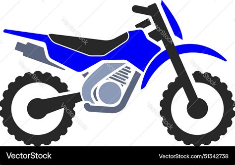 Simple Motocross Dirtbike Icon Royalty Free Vector Image