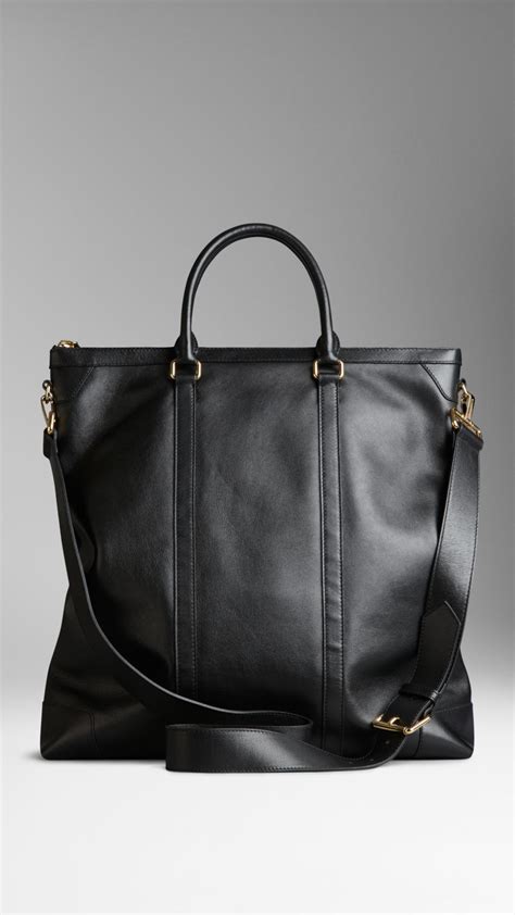 Lyst - Burberry Large Leather Tote Bag in Black for Men