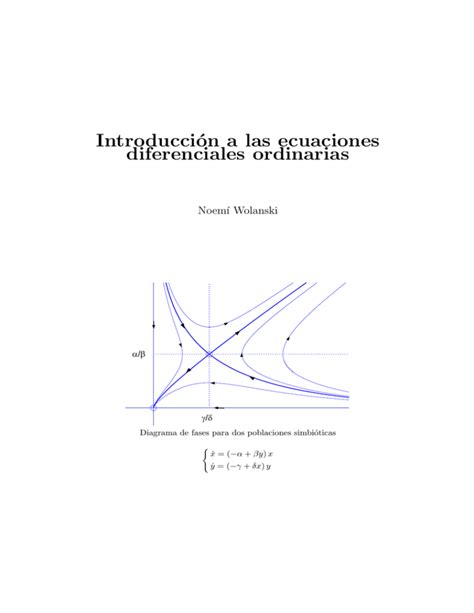 Introducci N A Las Ecuaciones Diferenciales Ordinarias