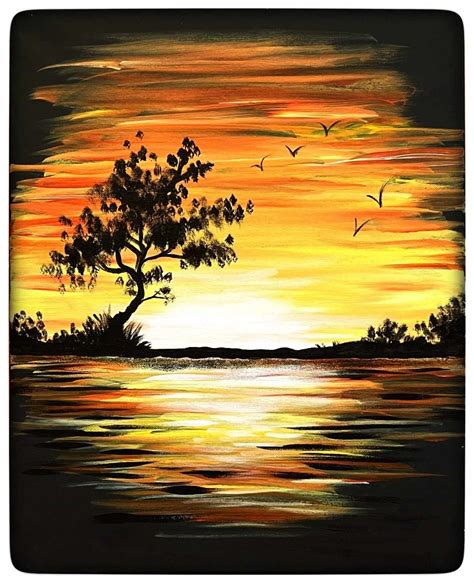 Sunset Glow | Paint and Vino