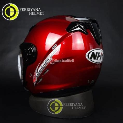 Helm NHK Gladiator Solid Royal Red Ready Size M L SNI Kondisi Barang