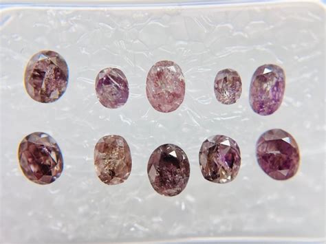 10 Pcs Diamonds 1 34 Ct Oval Mixed Pink Purple I1 Catawiki