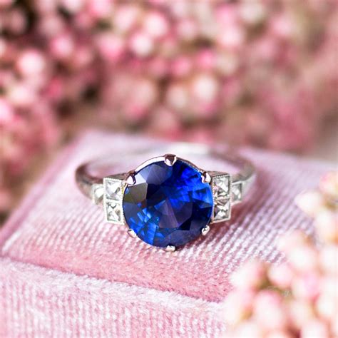 Antique and Vintage Sapphire Engagement Rings | Blue, Pink and Yellow ...