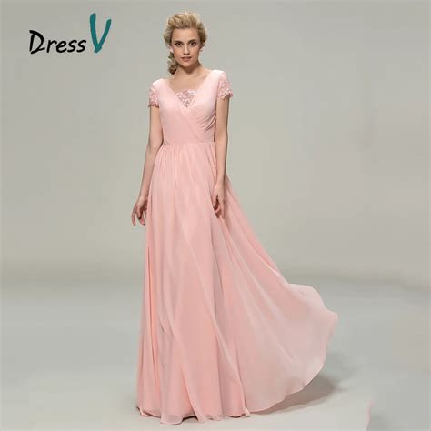 Aliexpress.com : Buy DressV Long Pale Pink Bridesmaid Dresses 2017 ...