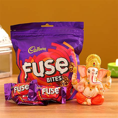 Buy Send Ganesha Idol Cadbury Fuse Bites Combo Online Fnp