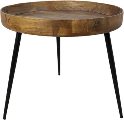 HSM Collection Bijzettafel Ventura ø60 cm mangohout ijzer naturel