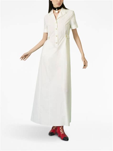 Gucci Interlocking G Buttons Cotton Shirtdress Farfetch