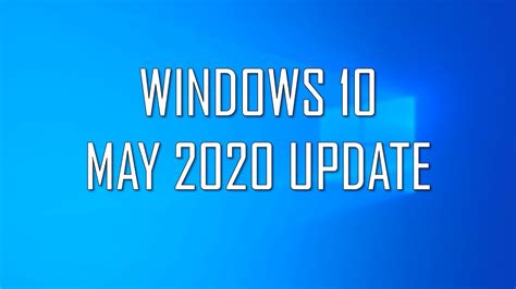 How To Install Windows 10 May 2020 Update Version 2004 From An Iso File Full Guide Youtube