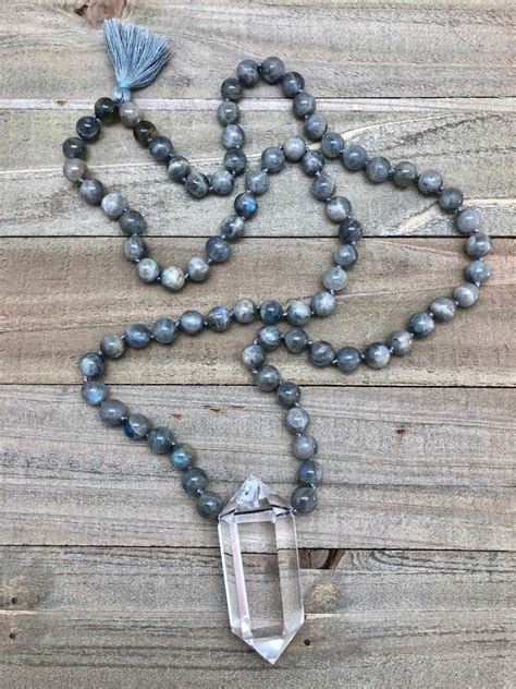 Labradorite Crystal Point Necklace Ritual Gems