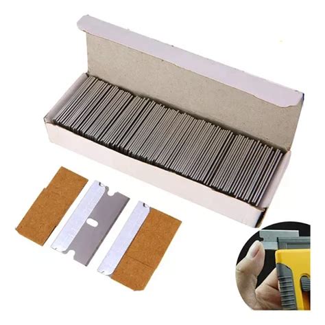 Kit 100 Laminas Aço Carbono Para Raspador Ratinho Insulfilm