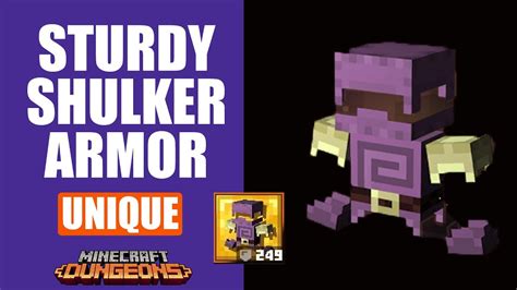 Sturdy Shulker Armor Unique Minecraft Dungeons Echoing Void Dlc Youtube