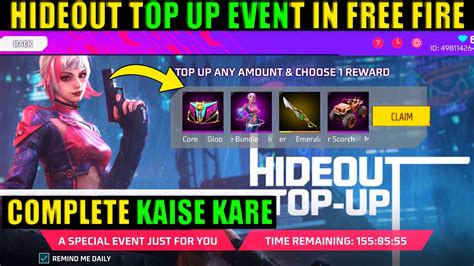 How To Complete Hideout Top Up Event In Free Fire Hideout Top Up