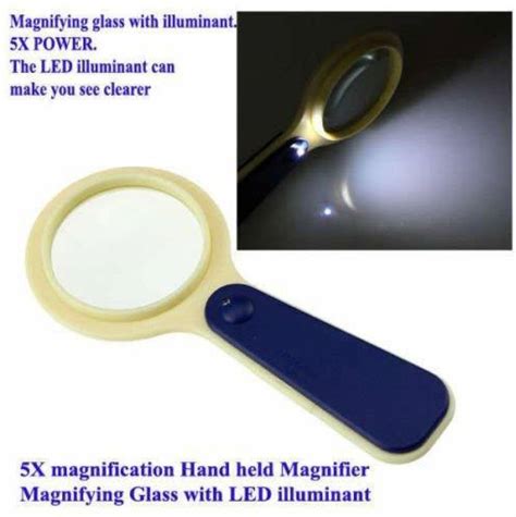 Vr Creatives Magnifying Glass Led Illuminant 5x Magnification Hand Held Magnifingmagnifying