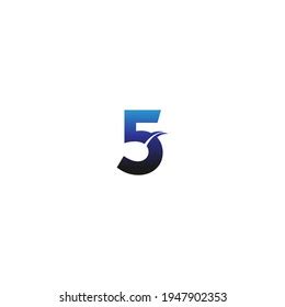 Number 5 Logo Design Business Template Stock Vector (Royalty Free ...