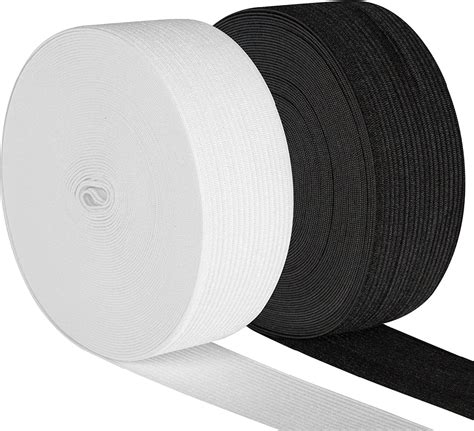 Magnoloran 2 Pack 20 Yard 25 Inch Wide Sewing Elastic Band Knit