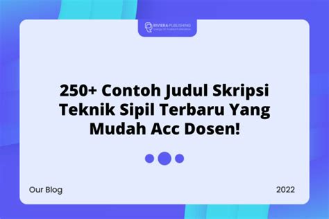 Contoh Judul Skripsi Teknik Sipil Terbaru