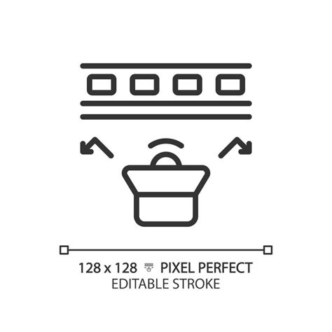 2d Pixel Perfect Editable Resilient Sound Channel Black Icon Isolated