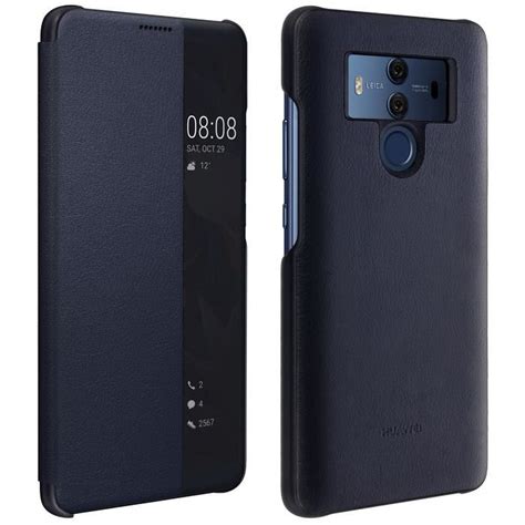 Housse Huawei Mate Pro Etui Folio Clapet Translucide Bleu Original