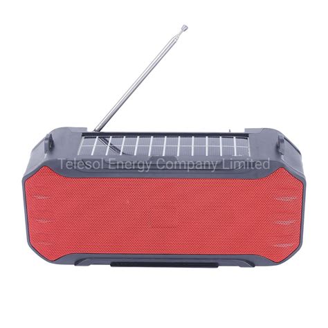 Solar Bluetooth Speaker FM Radio Flashlight Portable Digital Solar ...