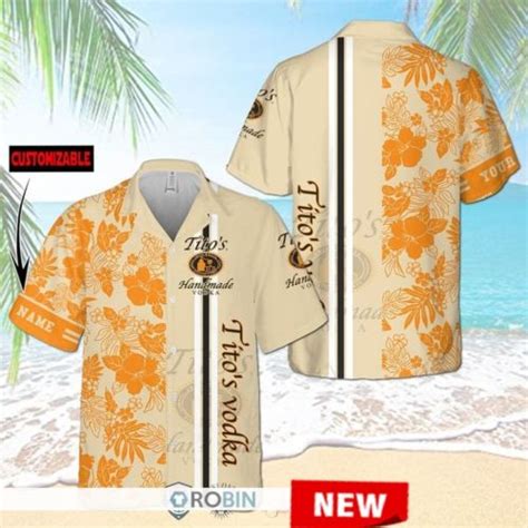 Titos Handmade Vodka Hibiscus Custom Hawaiian Shirt Robinplacefabrics