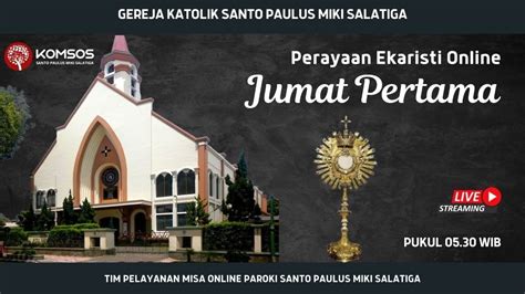 Perayaan Ekaristi Online Jumat Pertama Dan Adorasi Jumat Juni