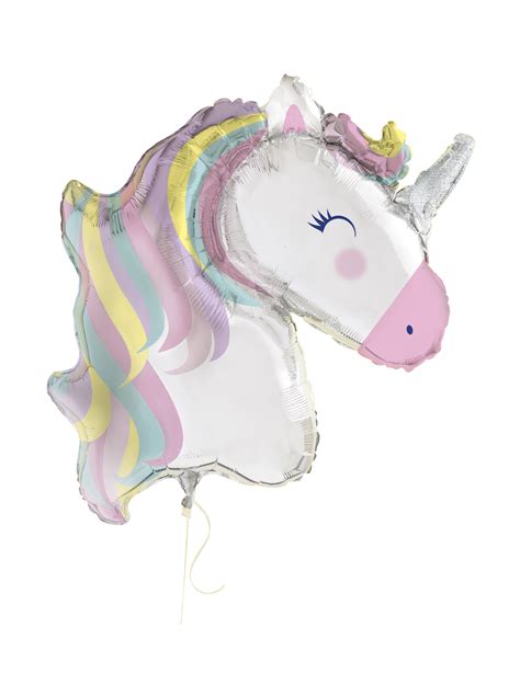 Ballon aluminium géant licorne magique 106 cm Aussitôt Fêtes