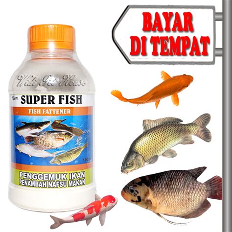 VITAMIN PENGGEMUK IKAN SUPER FISH GURAME LELE MUJAIR NILA EMAS PATIN