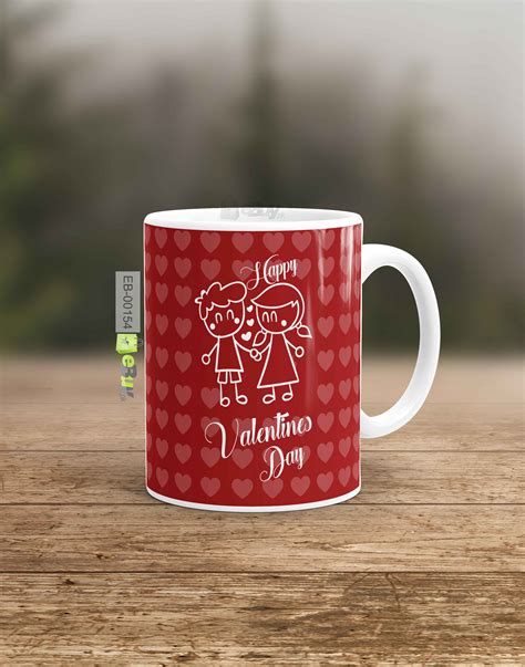 Beautiful Red Hearts Happy Valentine Day Mug | eBuy.pk