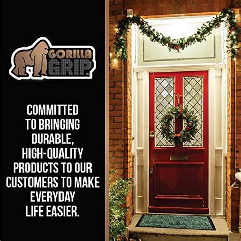 Gorilla Grip Durable Natural Rubber Door Mat Waterproof Low Profile