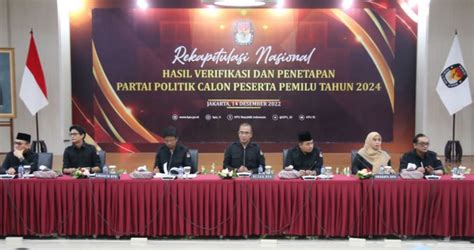 17 Parpol Lolos Peserta Pemilu 2024 Ini Daftarnya Sidikalang News