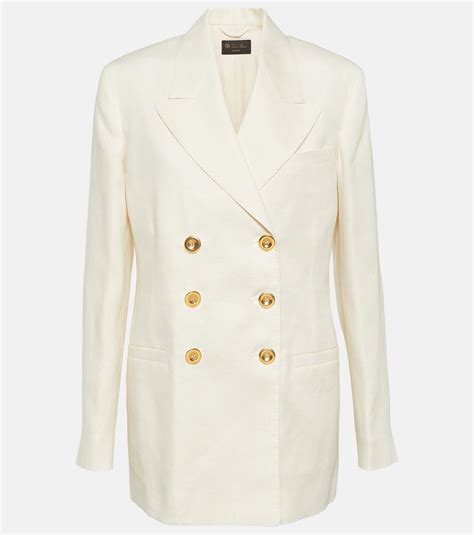 Loro Piana Jamilla Linen And Wool Blazer In White Lyst