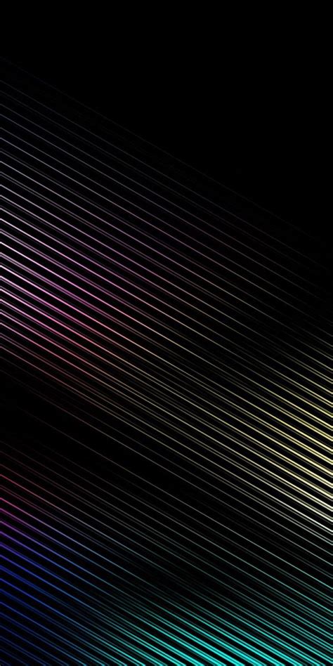 A Black Background With Multicolored Lines