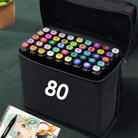 Скетч маркери SKETCHMARKER 80 кольорів Набір двосторонніх маркерів на ...
