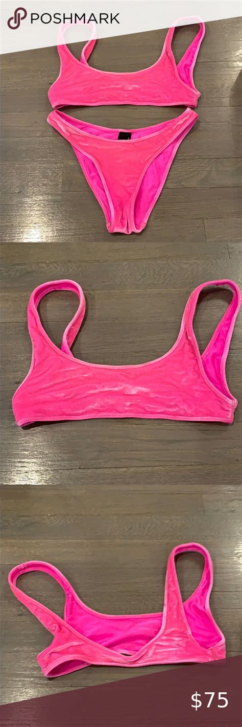 Triangl Italian Velvet Hot Pink Bikini Hot Pink Bikini Pink Bikini