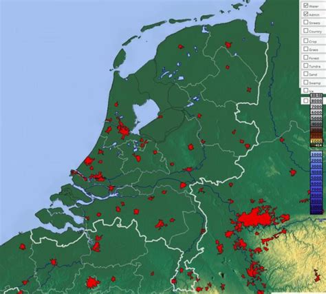 Carte Des Pays Bas Cartes Du Relief Villes Administrative